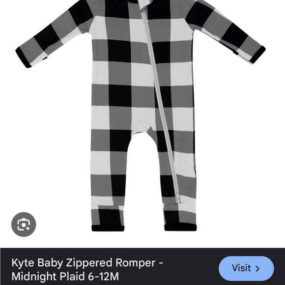 Kyte midnight plaid footie - Picture 1 of 2